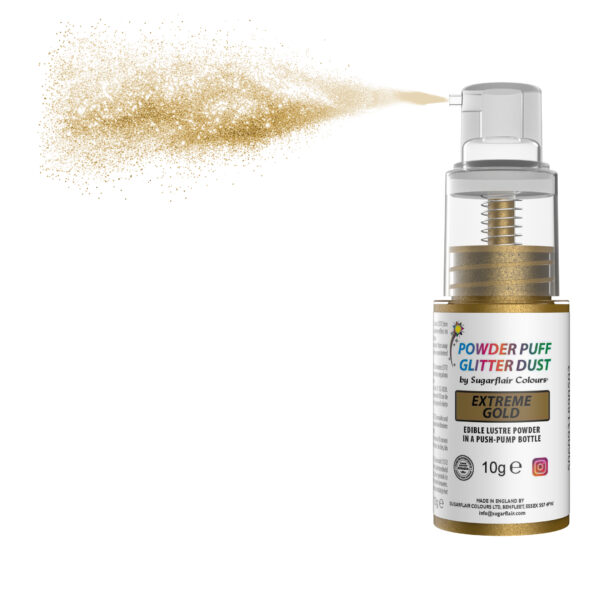 Pump spray χρυσό extreme 10γρ Sugarflair - Image 2