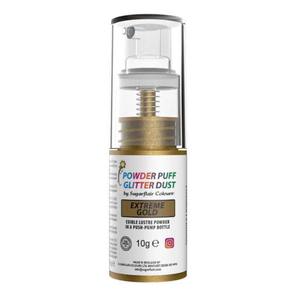 Pump spray χρυσό extreme 10γρ Sugarflair