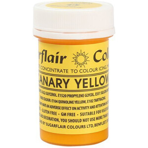 Χρώμα ζαχαροπλαστικής πάστα κίτρινο canary 25γρ Sugarflair