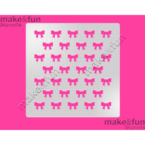 Στένσιλ φιογκάκια 14x14cm