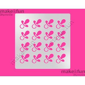 Στένσιλ πιπίλες 14x14cm