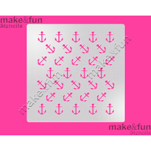 Στένσιλ άγκυρες 14x14cm