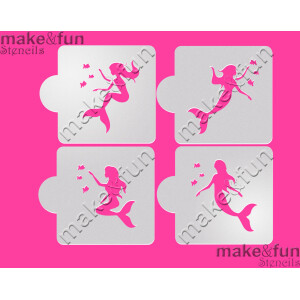 Στένσιλ γοργόνες 6,5cm 4τεμ