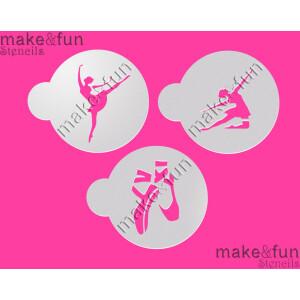 Στένσιλ μπαλέτο 6,5cm 3τεμ