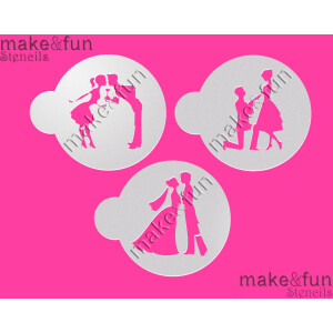 Στένσιλ ζευγάρια 6,5cm 3τεμ