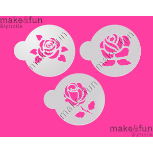 Στένσιλ τριαντάφυλλα 6,5cm 3τεμ
