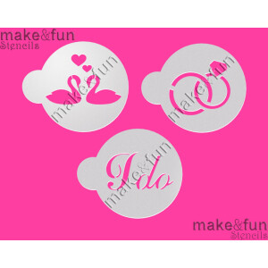 Στένσιλ γάμου 6,5cm 3τεμ