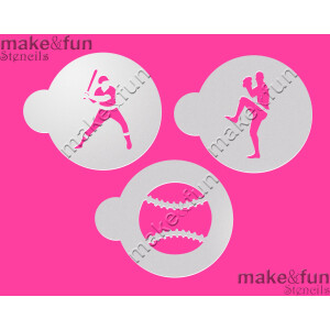 Στένσιλ baseball 6,5cm 3τεμ