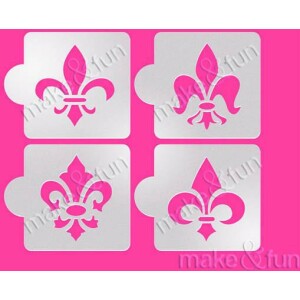 Στένσιλ Fleur de Lis 2 6,5cm 4τεμ