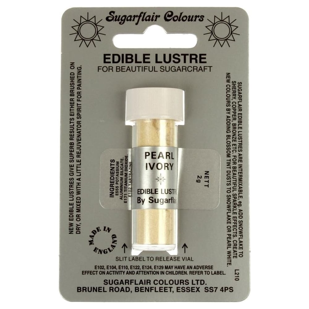 Χρώμα ζαχαροπλαστικής σκόνη ιβουάρ ivory 2γρ Sugarflair