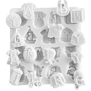 Καλούπι σιλικόνης γράμματα baby Silikomart