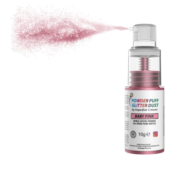 Pump spray ροζ περλέ 10γρ Sugarflair - Image 2