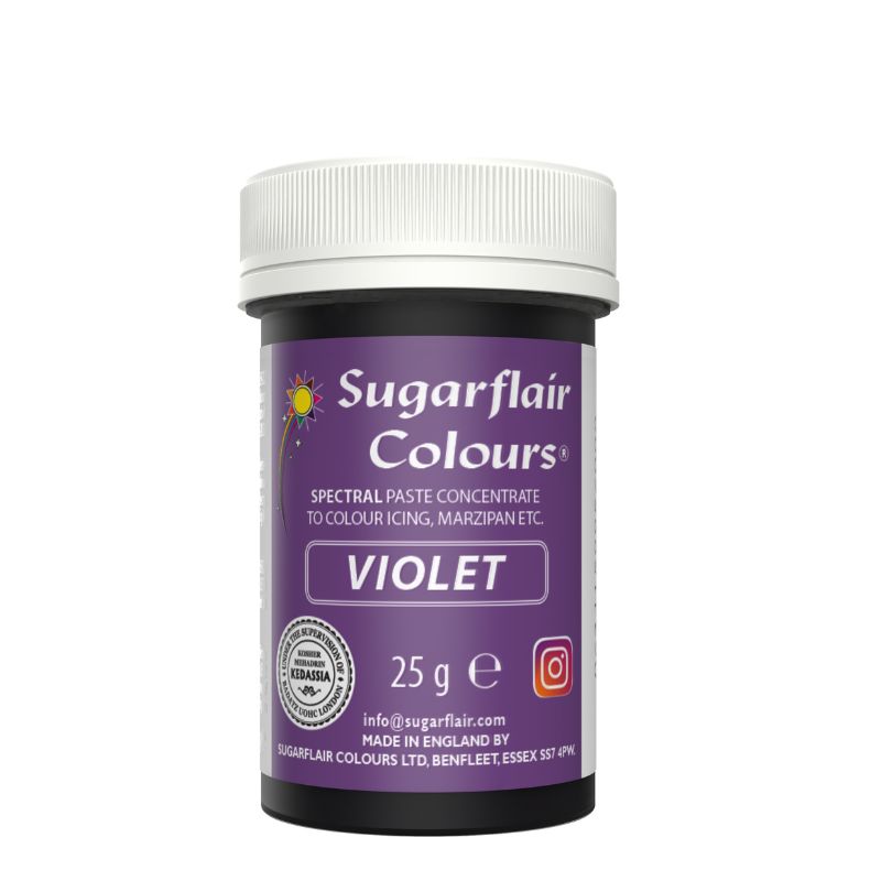 Χρώμα ζαχαροπλαστικής πάστα μωβ λιλά violet 25γρ Sugarflair
