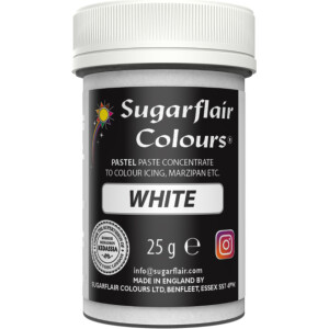 Χρώμα ζαχαροπλαστικής πάστα λευκό white 25γρ Sugarflair