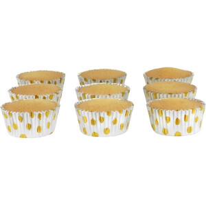 Alternative view of Θήκες cupcake χρυσό πουά 5cm 30τεμ PME