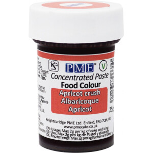 Χρώμα ζαχαροπλαστικής πάστα πορτοκαλί apricot 25γρ PME