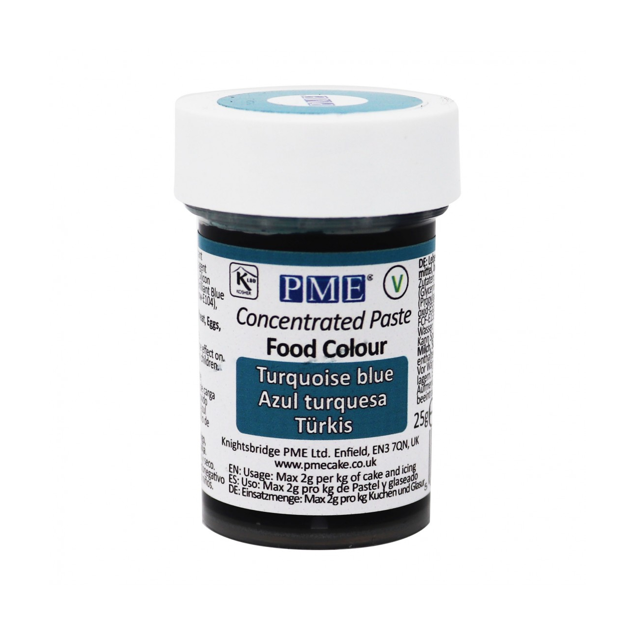 Χρώμα ζαχαροπλαστικής πάστα τυρκουάζ tyrquoise blue 25γρ PME