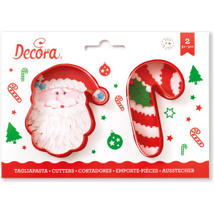 Κουπάτ Άγιος Βασίλης και γλυφιτζούρι 8cm Decora