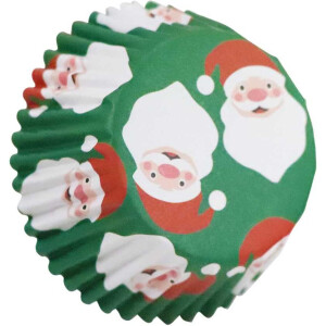 Θήκες cupcake με Άγιο Βασίλη 5cm 30τεμ PME