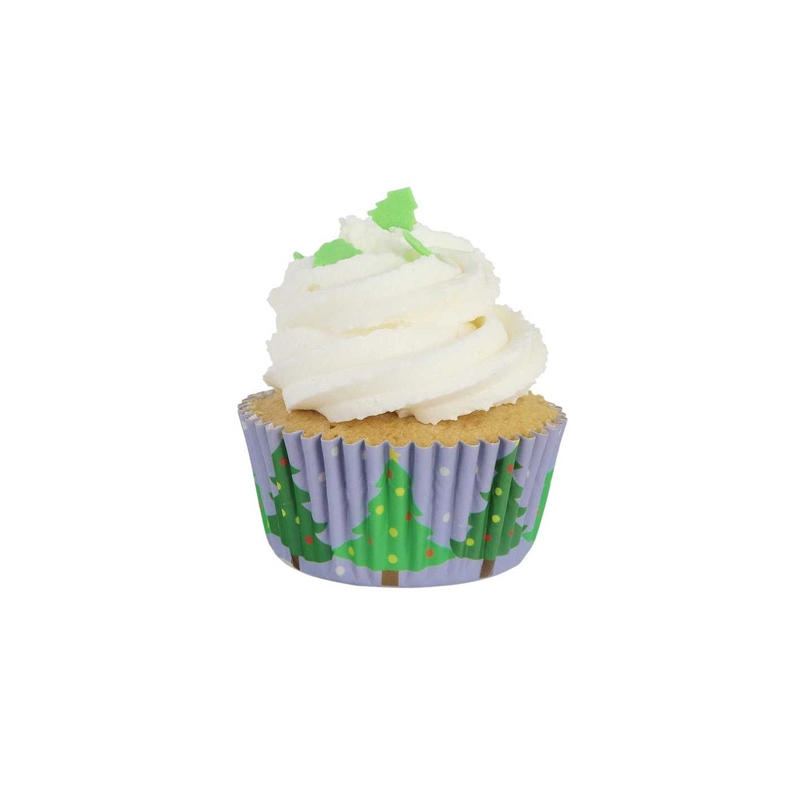 Θήκες cupcake με χριστουγεννιάτικα δέντρα 5cm 30τεμ PME - Image 3
