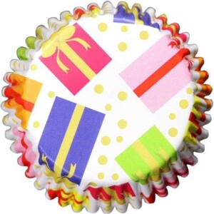 Θήκες cupcake με χριστουγεννιάτικα δώρα 5cm 30τεμ PME