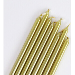 Alternative view of Κεριά χρυσά 14cm 16τεμ PME