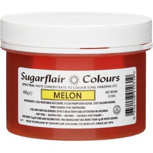 Χρώμα ζαχαροπλαστικής πάστα κίτρινο melon 400γρ Sugarflair