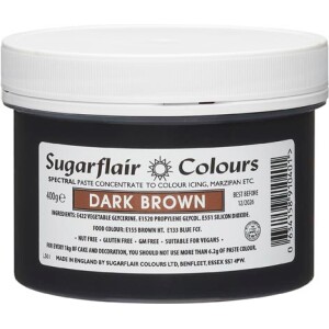 Χρώμα ζαχαροπλαστικής πάστα καφέ σκούρο 400γρ Sugarflair