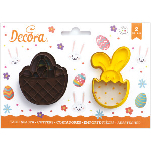 Κουπάτ καλάθι και λαγουδάκι σε αυγό 6,5-7,5cm Decora