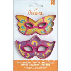 Κουπάτ μάσκες αποκριάτικες 11cm 2τεμ Decora