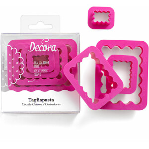 Κουπάτ ορθογώνια οδοντωτά 1,5-3,5-5,5-7,5cm 4τεμ Decora