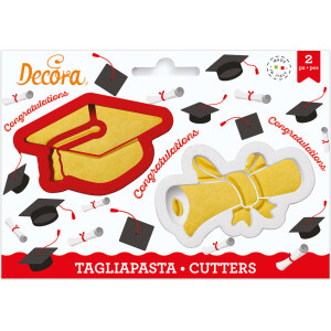 Κουπάτ καπέλο αποφοίτησης και πάπυρος 9cm Decora