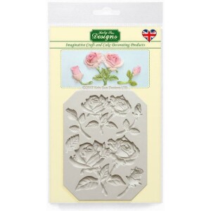 Καλούπι σιλικόνης τριαντάφυλλα μεγάλα με φύλλα Katy Sue