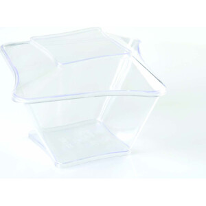 Μπωλ για επιδόρπιο διάφανο με καπάκι 120cc 50τεμ