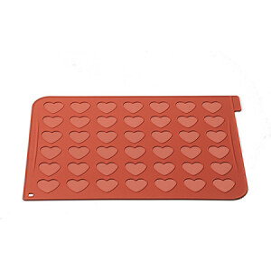 Πατάκι σιλικόνης για macaron καρδιές 38*35cm