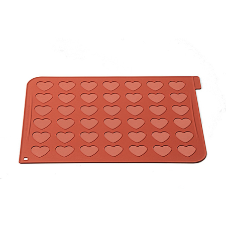 Πατάκι σιλικόνης για macaron καρδιές 38*35cm