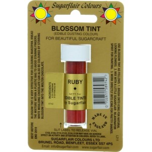 Χρώμα ζαχαροπλαστικής σκόνη κόκκινο ruby 7ml Sugarflair