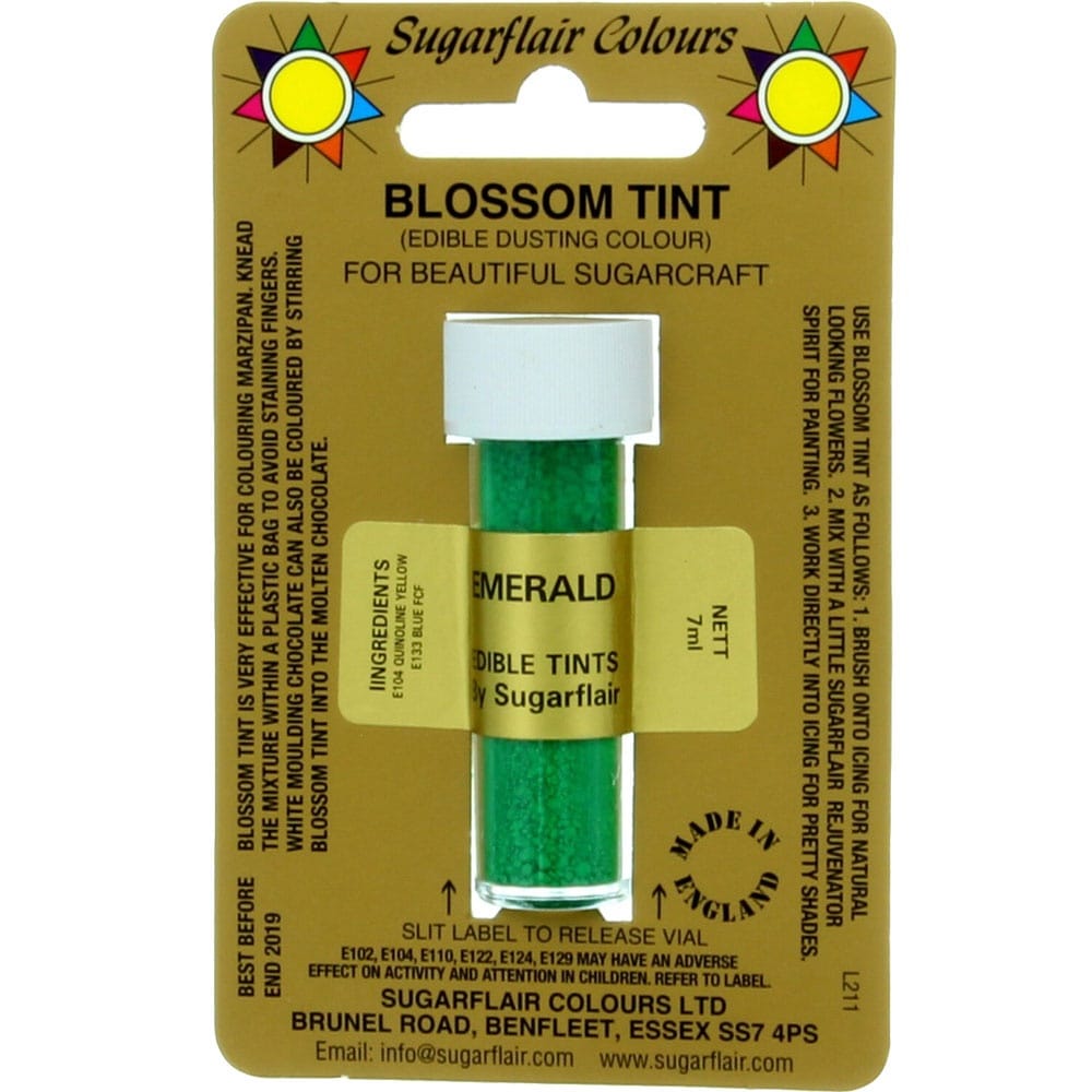Χρώμα ζαχαροπλαστικής σκόνη πράσινο emerald 7ml Sugarflair