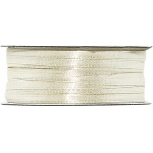 Κορδέλα σατέν λευκό 3mm 100m διπλής όψης