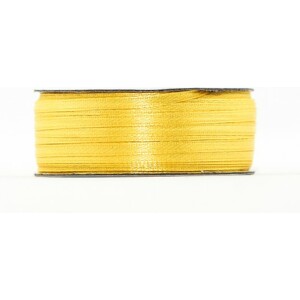 Κορδέλα σατέν κίτρινο 3mm 100m διπλής όψης