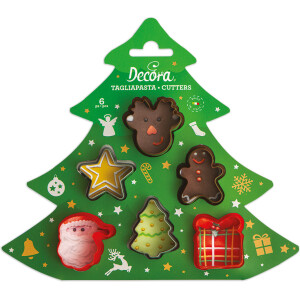 Κουπάτ χριστουγεννιάτικα διάφορα 3-4cm 6τεμ Decora