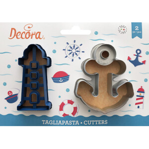 Κουπάτ άγκυρα και φάρος 8cm Decora