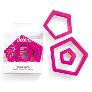 Κουπάτ πεντάγωνα 1,5-3,5-5cm 3τεμ Decora