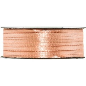 Κορδέλα σατέν ροζ antique 3mm 100m διπλής όψης