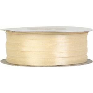 Κορδέλα σατέν ιβουάρ 3mm 100m διπλής όψης