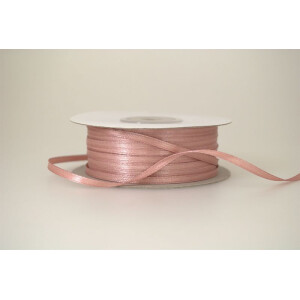 Κορδέλα σατέν ροζ old 3mm 100m διπλής όψης