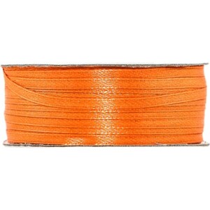 Κορδέλα σατέν πορτοκαλί 3mm 100m διπλής όψης