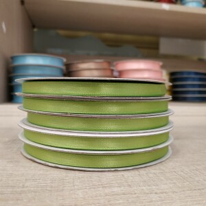 Κορδέλα σατέν λαχανί 6mm 25m διπλής όψης
