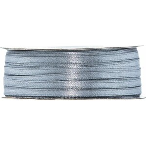 Κορδέλα σατέν γκρι 3mm 100m διπλής όψης