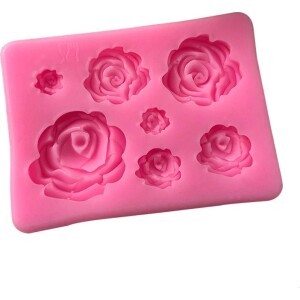 Καλούπι σιλικόνης τριαντάφυλλα 7τεμ